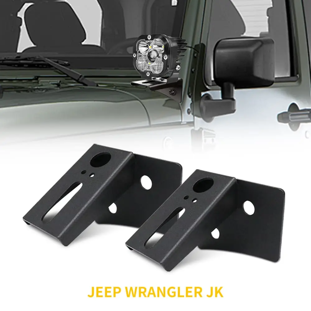 Windshield Hinge Mounting Brackets for 2007-2017 Jeep Wrangler JK