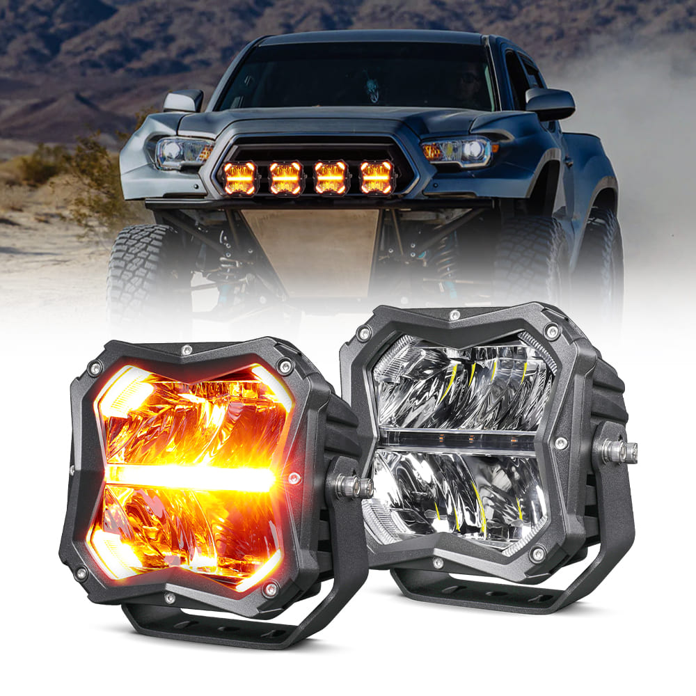 5inch Led Off Road Lights With Amber Position Light
