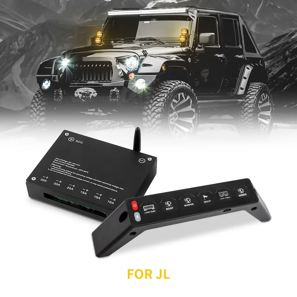 6 Gang Switch Panel Wireless for Jeep JL
