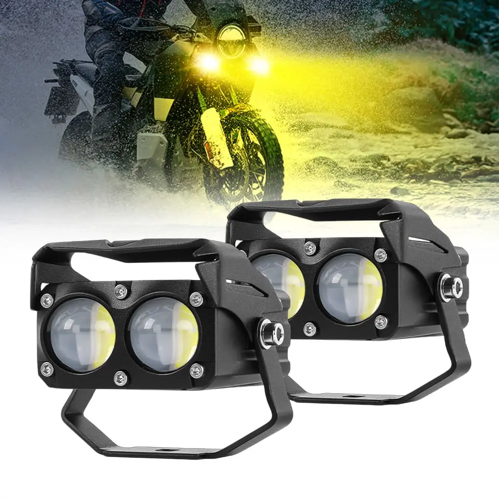 3" 45W Dual Projector Lens Motorcycle Aux Lights – 993C-2Pro