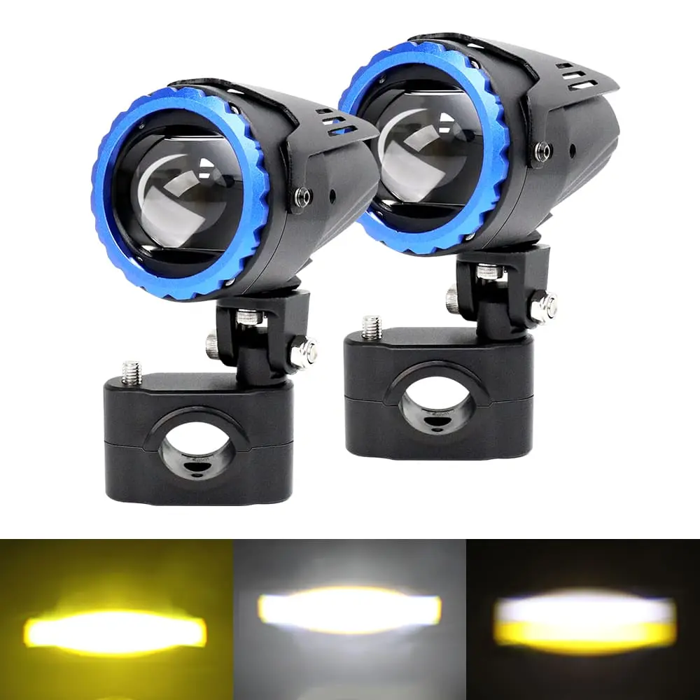 Magnetic Frames Dual-Color Beam Motorcycle Auxiliary Light