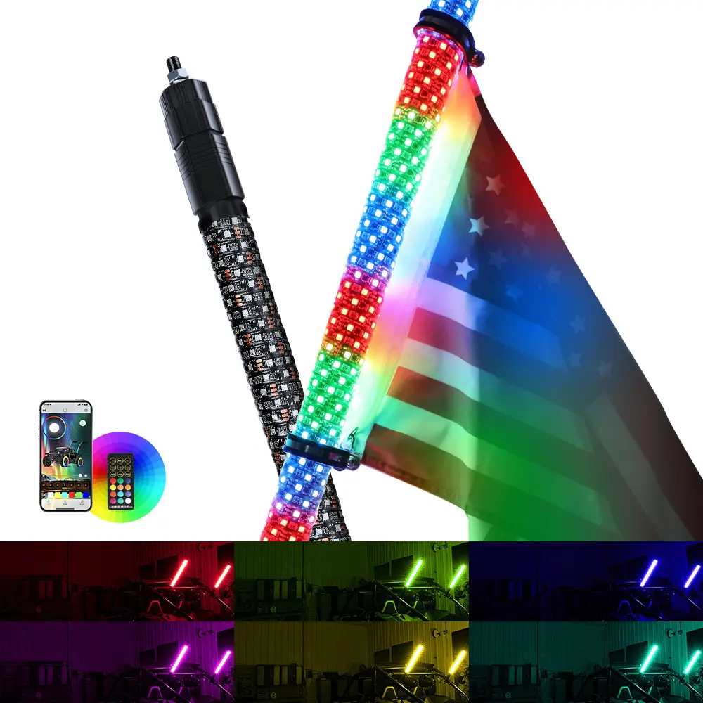 2" Tube RGB Fatty LED Whip Light for UTV