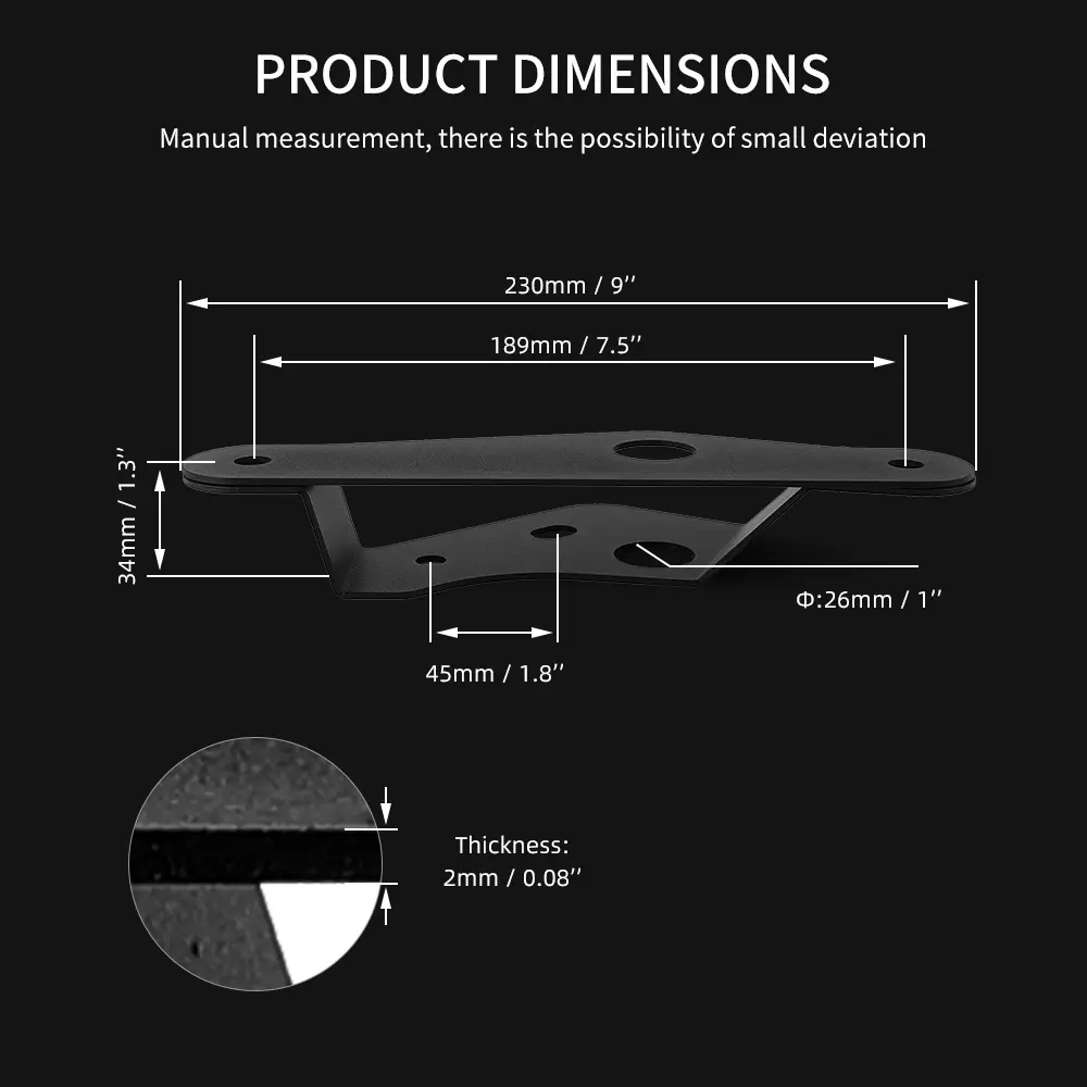 LED Light Mounting Brackets