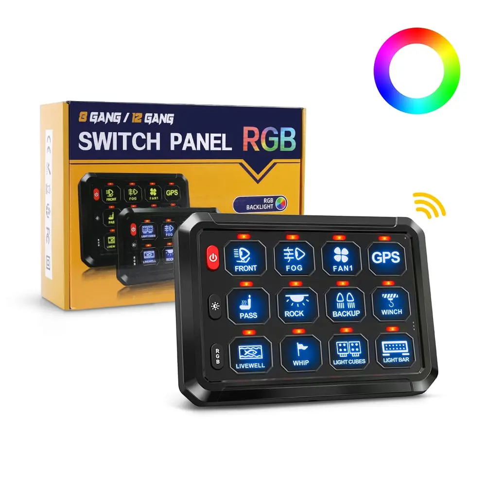 Off Road 12 Gang Switch Panel Wireless Control