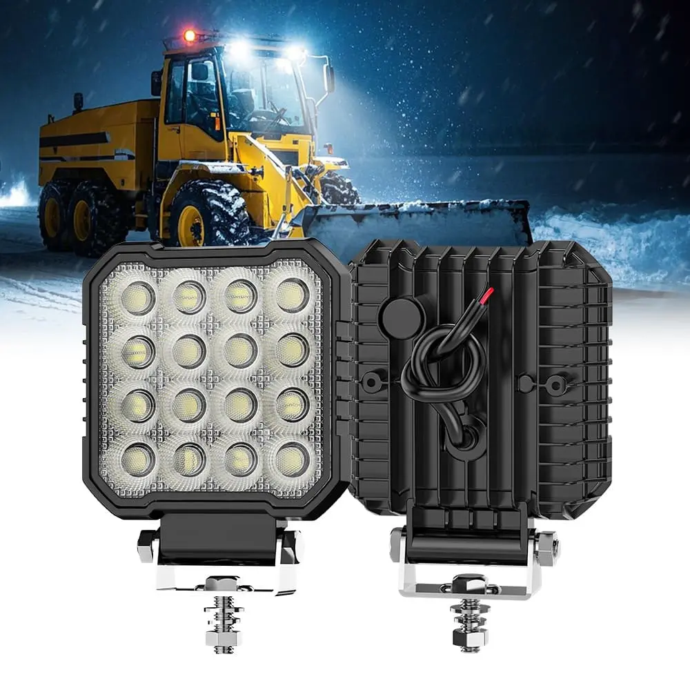 52W Square Flood Beam LED Tractor Work Lights-GC-950D-16