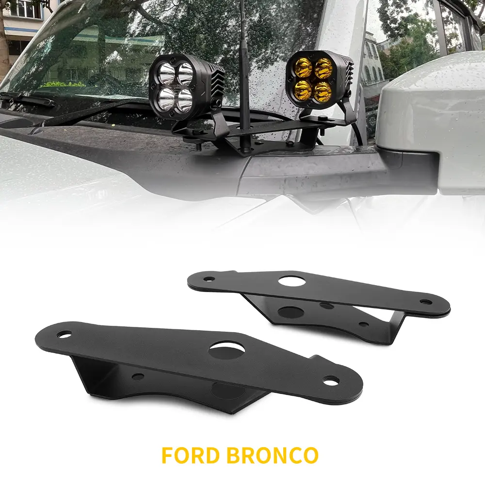 Dual Lamp A-Pillar Brackets For Bronco 2021-2022