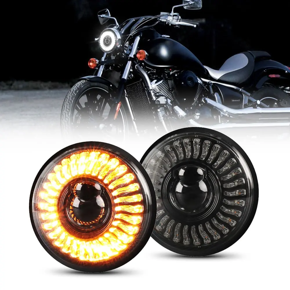 Daymaker 5.75 Inch Led Headlight With White Amber Turn Signal