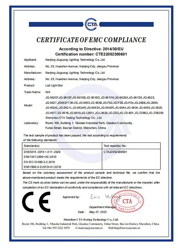 EMC- Led light barfup