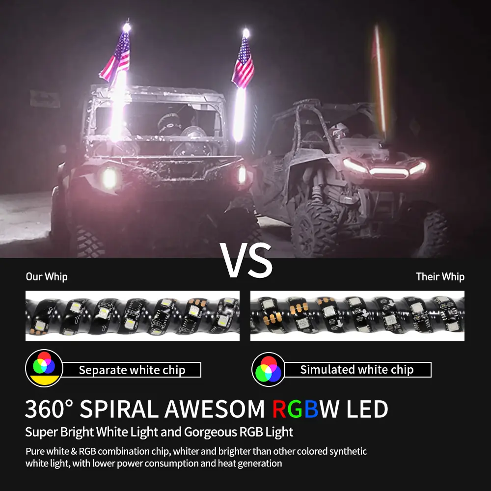 led whip antenna